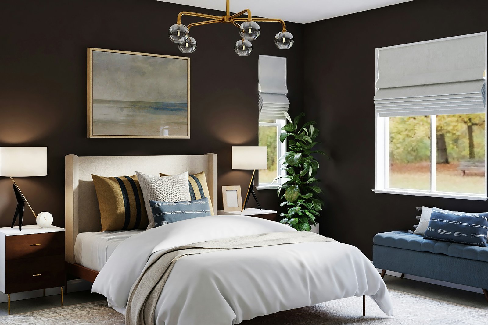 Schraubverbindung an einem Bettgestell aus Holz