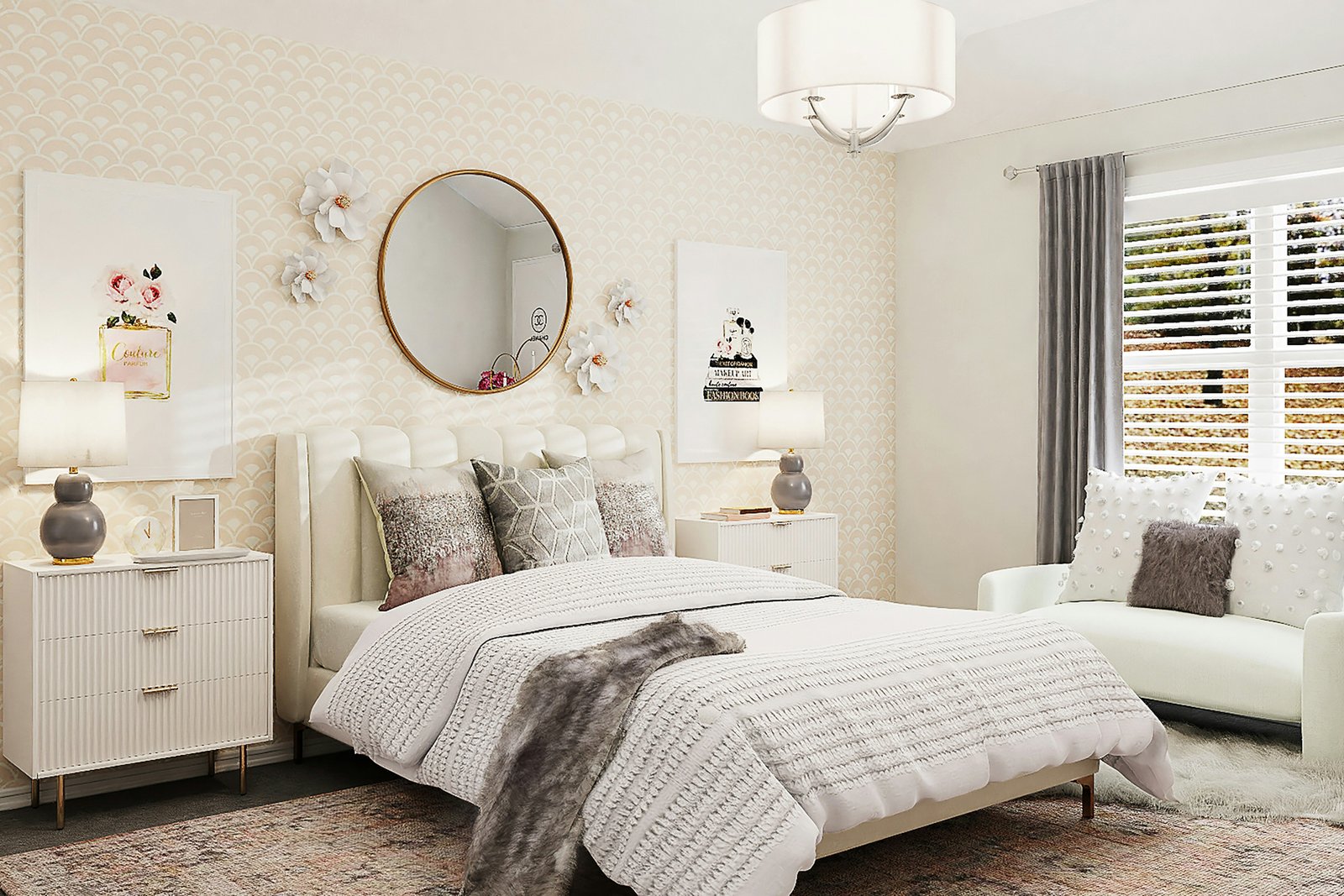 Neues Bettgestell mit Lattenrost im Schlafzimmer